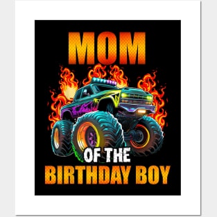 Mom Of The Birthday Boy Monster Truck Birthday Party Posters and Art